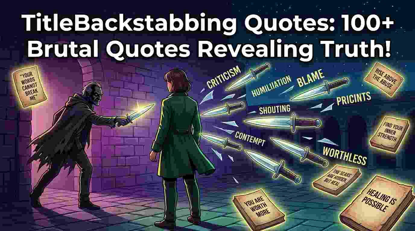 Backstabbing Quotes:100+ Brutal Quotes Revealing Truth!