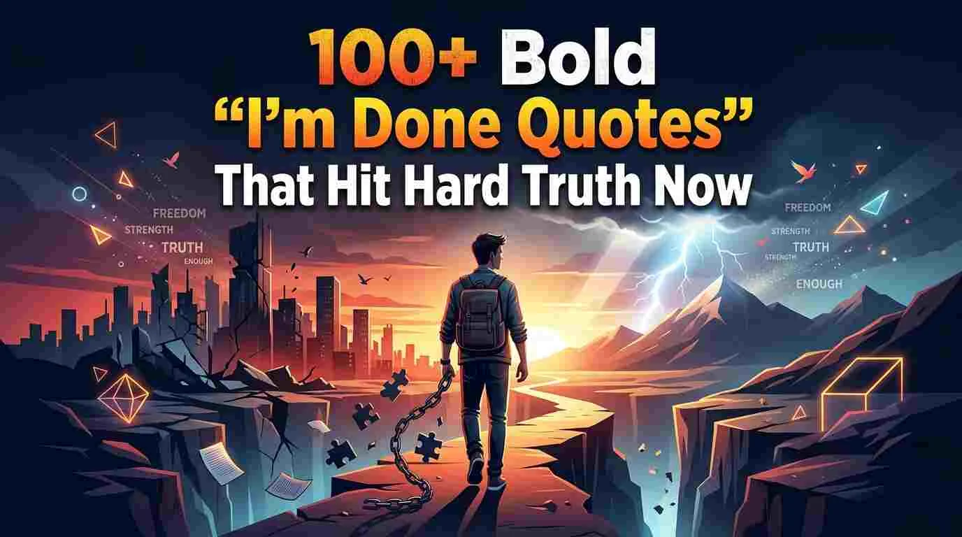 100+ Bold "I'm Done Quotes" That Hit Hard Truth Now
