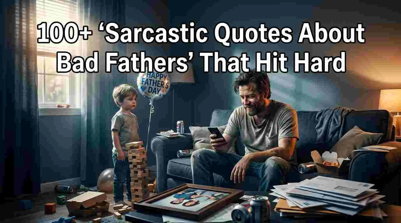 100+ "Sarcastic Quotes About Bad Fathers" That Hit Hard