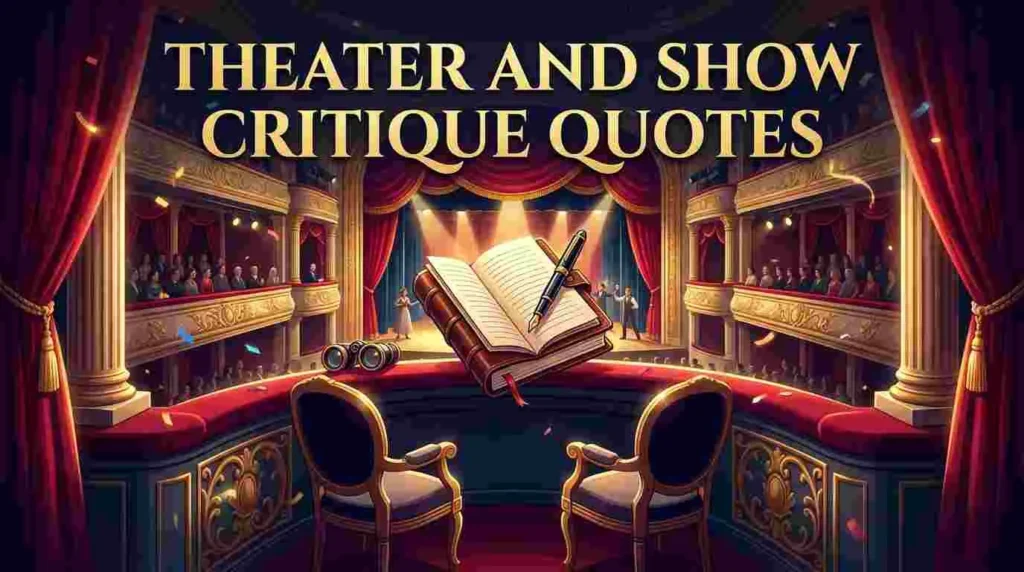 Theater And Show Critique Quotes
